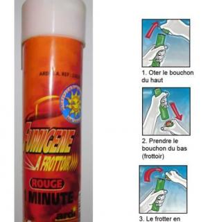Fumigène à frottoir rouge 1mn