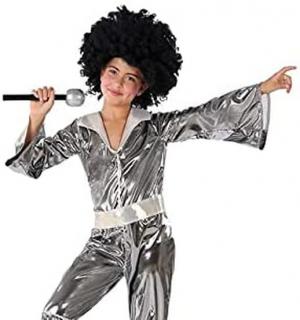 Combinaison disco argentée 7/9 ans
