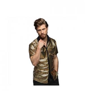 Chemise disco diamant or taille M