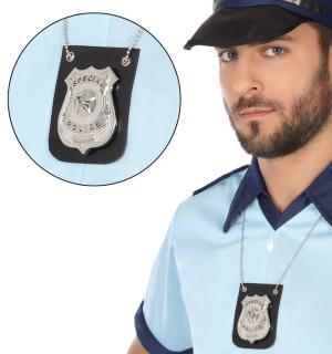 Collier plaque policier