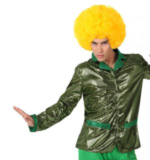 Chemise disco vert brillant taille XL