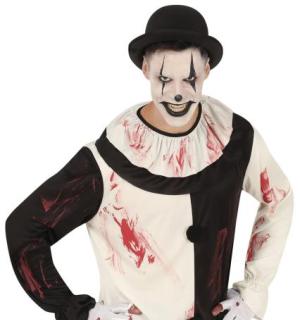 Clown de terreur Pierrot noir et blanc taille M