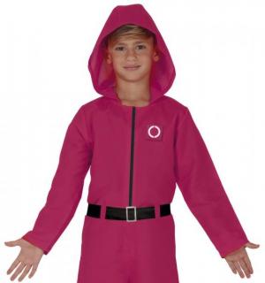 Combinaison Squid Game gardien de jeu taille 7/9 ans