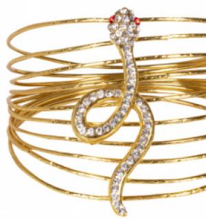 Bracelet doré serpent avec strass