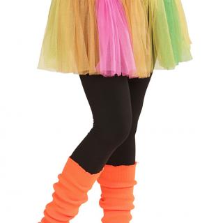 Chaussettes de danse jambières fluo orange