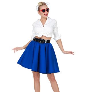 Jupe rock années 50 bleue taille M/L