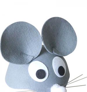 Coiffe de souris feutrine