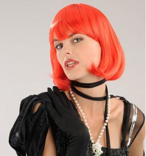 Perruque cabaret couleur rouge